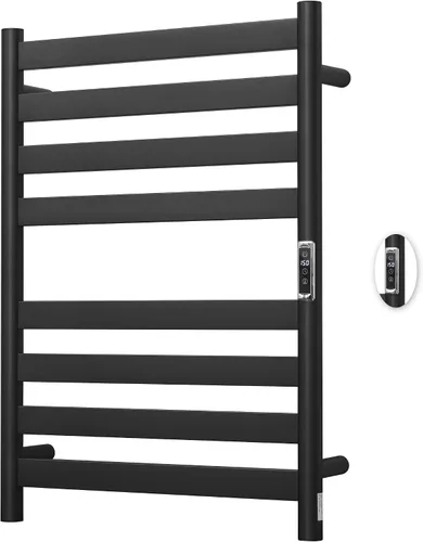 Vista 14 de Toalleros térmicos para baño, calentadores eléctricos de toallas para montar en la pared con temporizador y control de temperatura, calentador
