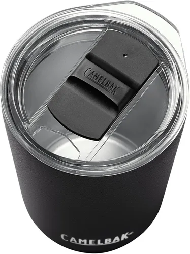 Vista 5 de CamelBak Horizon - Vaso térmico de acero inoxidable de 12 onzas, tapa de tres modos, color negro