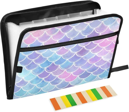 Vista 26 de Gredecor 13 Pockets File Folder Organizer A4/Letter Water Resistant Document Bag with Zipper Filing Folder Expanding File Pouch Storage for School