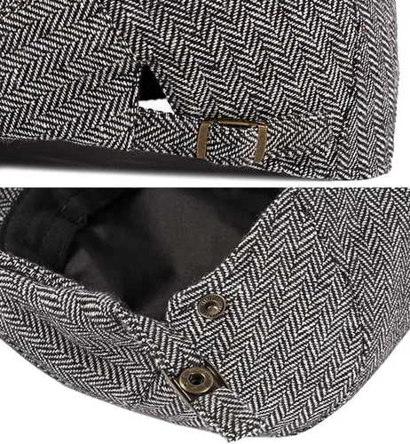 Vista 7 de paquete de 2Algodón para hombre gorra plana Ivy Gatsby gorra sombrero