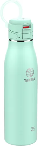 Vista 18 de Takeya Traveler - Taza de café de viaje de acero inoxidable con tapa abatible (17 onzas, rubor), taza aislada a prueba de fugas para café y té