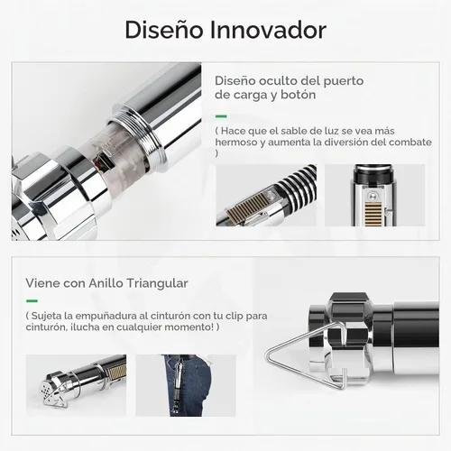 Vista 4 de CUSTOM SABER Sable de luz Xenopixel 3.0 de oscilación suave, sable de luz de 34 fuentes de sonido, control de movimiento, sables de luz que cambian