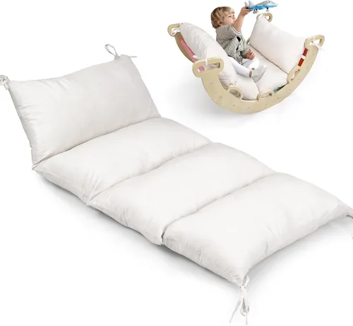 Vista 13 de BlueWood Cojín para arco de escalada, almohada suave y antideslizante de filosofía Montessori para niños, cojín Pikler para leer, jugar