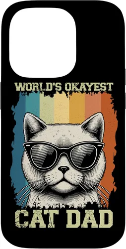 Vista 17 de World's Okayest Cat Dad Cat Lover Animal Father's Day Parent Case for iPhone 16
