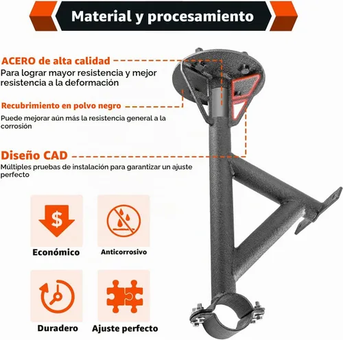 Vista 4 de WeiSen Soporte para neumáticos de repuesto para Can Am Maverick X3 2017
