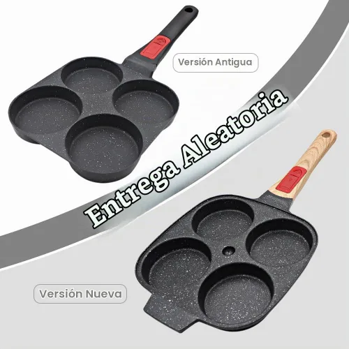 Vista 2 de RANX INGST Sartén para huevos de inducción, sartén antiadherente para panqueques de 4 tazas con mango desmontable, sartén para hamburguesas, sartén