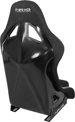Vista 6 de NRG Innovations NRG-FRP-330 Asiento de carreras tipo bucket de respaldo fijo de fibra de vidrio (pequeño), compatibilidad con arnés de 4 puntos