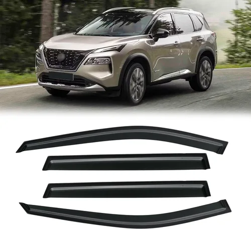 Vista 24 de Protectores de lluvia en canal para Jeep Grand Cherokee L 2021-2026, protectores de visera de ventana, deflector de ventilación, sombra viento humo
