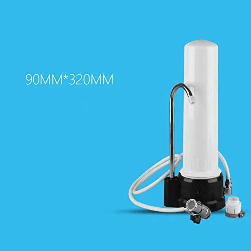 Vista 2 de HBJWOV - Purificador de agua para grifo, filtro de agua de acero inoxidable, reduce el alto flujo de agua, purificador de agua con adsorbente