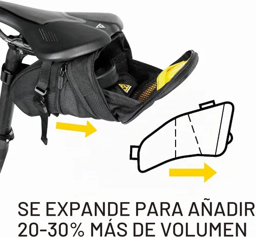Vista 4 de Topeak TC2262B Aero Wedge Pack con Strap Mount, Grande, Negro