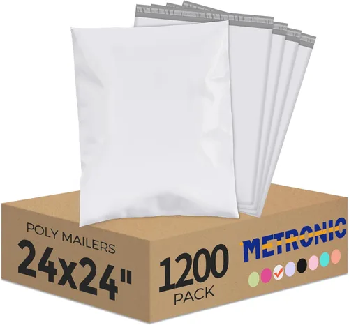 Vista 14 de Metronic 1000 sobres de polietileno de 14.5 x 19 pulgadas, bolsas de envío resistentes para pequeñas empresas, bolsas de polietileno impermeables