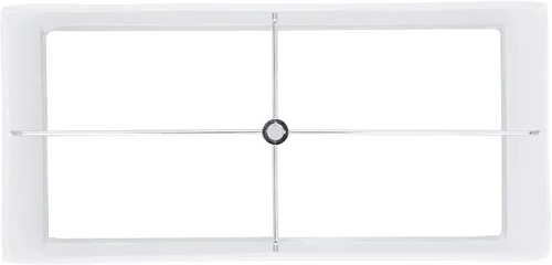 Vista 3 de Pantalla de lámpara rectangular (premontada) cuero sintético marrón de imitación grande 17 pulgadas de ancho x 8 pulgadas de profundidad x 10