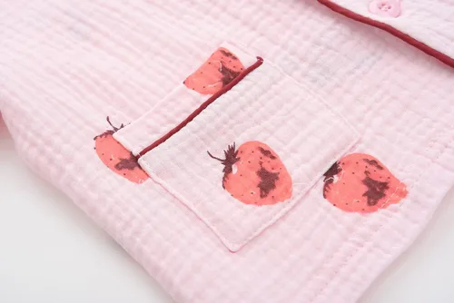 Vista 5 de BINIDUCKLING Pijama de verano con botones para niñas y niños de 18 meses a 12 años