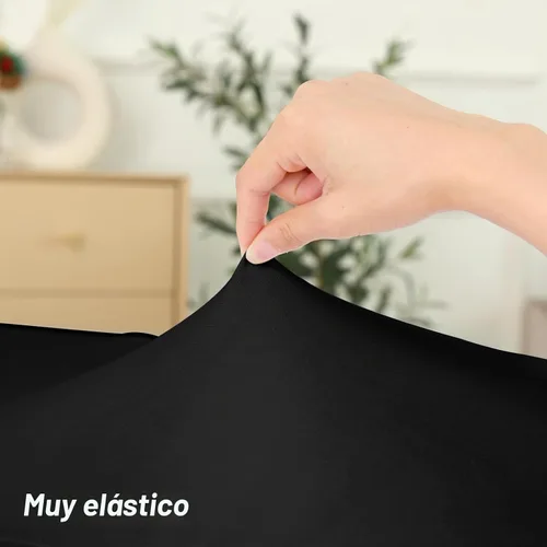 Vista 4 de Fixwal Paquete de 2 manteles de elastano negro para mesa rectangular de 4 pies, falda de mesa para fiesta, espectáculo, boda y cumpleaños