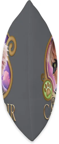 Vista 2 de Miraculous Ladybug The Movie Cat Noir Badge - Almohada dorada, 16 x 16 pulgadas, multicolor
