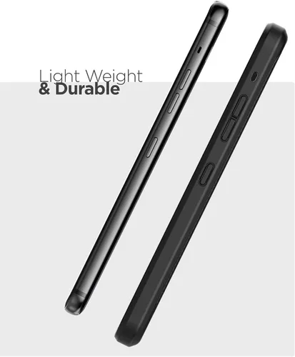 Vista 4 de ENCASED Armadura delgada para LG G8 ThinQ caso (ajuste delgado) cubierta de agarre flexible - negro