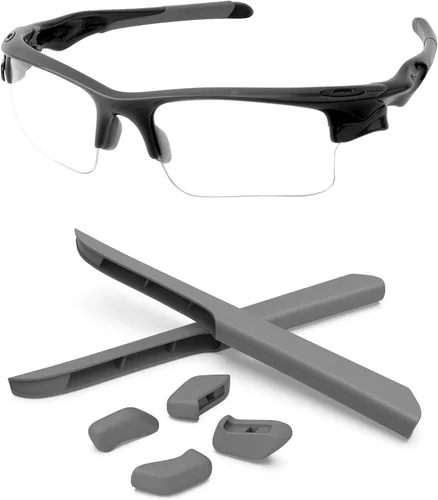 Vista 17 de Piezas de nariz de repuesto y calcetines de oreja Kits de goma para Oakley Fast Jacket OO9097/Fast Jacket XL OO9156 Negro