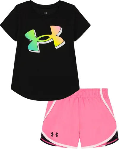 Vista 23 de Under Armour baby-girls Short Sleeve Shirt and Shorts Set, Durable Stretch and Lightweight