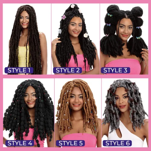 Vista 3 de FASHION IDOL Las rastas Protean pueden cambiar múltiples formas de productos para hacer trenzas trenzadas, rastas sintéticas afro rizadas y más