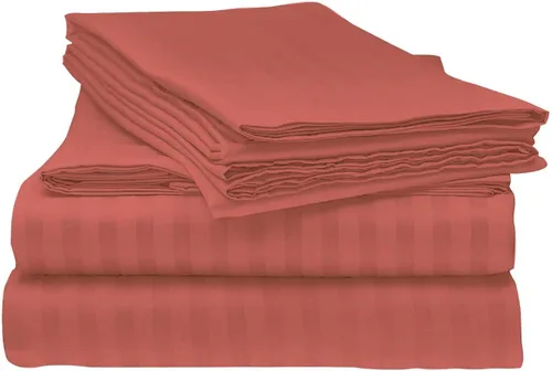 Vista 5 de laxlinen Super Suave Calidad 4 Pcs Hoja de cama Set (+ 30 inch) bolsillo extra profundo