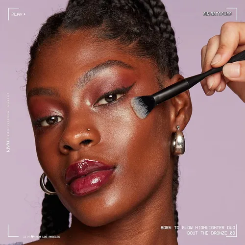 Vista 5 de NYX PROFESSIONAL MAKEUP Dúo de Iluminador Helado Born To Glow - Bout The Bronze