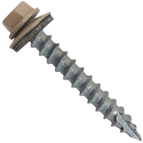Vista 30 de Tornillos para techos de metal #14 (750) Tornillos x 1-1/2 "ABC Gris Arandela hexagonal Tornillo de techo de chapa metálica para techo.