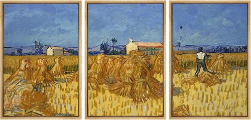 Vista 178 de wall26 Lienzo enmarcado para pared, juego de arte con flores de almendra de Vincent Van Gogh, naturaleza, ilustraciones de área silvestre, bellas