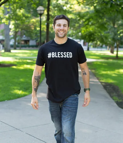 Vista 5 de #Blessed Christian Humor, Humble Hash Tag Twitter Good Life Camiseta unisex
