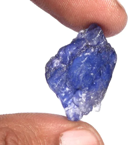 Vista 2 de gemhub Zafiro azul certificado, 14.40 quilates, zafiro azul natural, cristal curativo, gema de zafiro áspero DP-594, Gema, azul