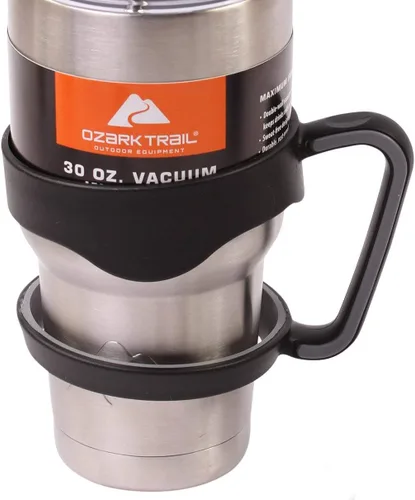 Vista 2 de CocoStraw 4 popotes de acero inoxidable doblados para Ozark Trail de 30 onzas de doble pared Rambler vasos de vacío marca (1 mango 30 onzas)