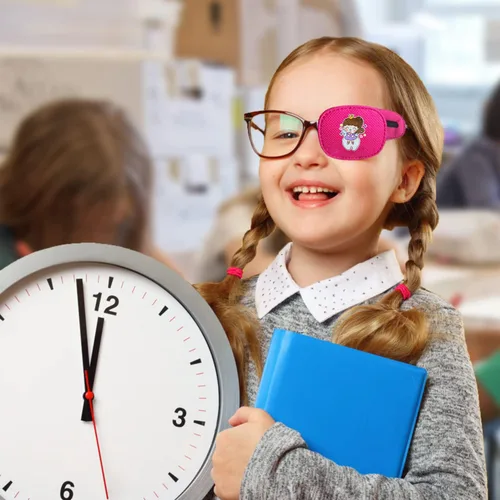 Vista 6 de WSHSTS 6 parches de ojos para niños, niñas, niños, parche colorido suave para ojos, parches para ojos perezosos, ojos izquierdo o derecho
