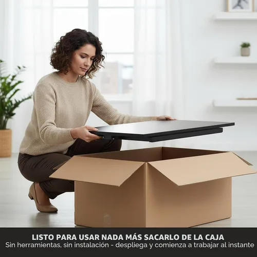 Vista 5 de Mount-It! (MI-7940) Escritorio vertical móvil, altura ajustable, para computadora, estación de trabajo, carrito con ruedas, Negro