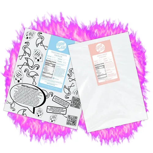 Vista 20 de Hojas de Papel Oblea Comestible Imprimible de paper2eat (0.40 mm - 25 hojas/Vainilla)