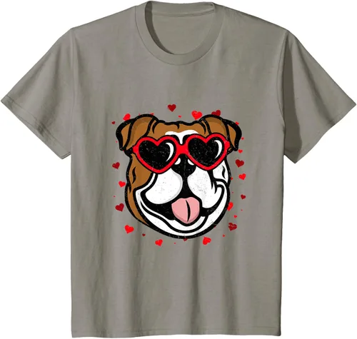 Vista 26 de Bulldog Valentine - Camiseta para amantes de las gafas de sol para perros, Negro