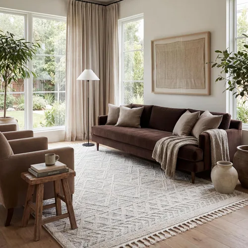 Vista 10 de nuLOOM Alfombra de Área Ansley Marroquí con Borlas de 2 x 6 pies, Gris, diseño bohemio con textura alta-baja, pelo alto de felpa, resistente a