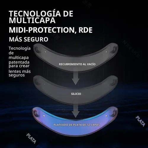 Vista 3 de Visera de casco de repuesto para Scorpion EXO-R420 impermeable, protección UV, arañazos, escudo resistente al desgaste, accesorios universales