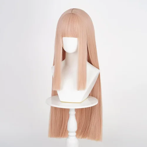 Vista 11 de COSPLAZA Cosplay peluca larga recta plana explosión sintética anime pelo negro