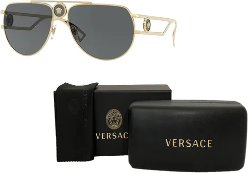 Vista 3 de Versace VE2225 Pilot Sunglasses for Men BUNDLE With Designer iWear Complimentary Eyewear Kit