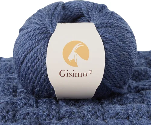 Vista 43 de 100% lana de merino para tejer, 3 capas de lana lujosa y suave para tejer a mano y ganchillo (ámbar, 1 bola)