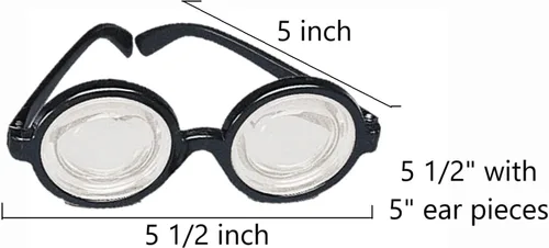 Vista 4 de Anteojos de nerd de plástico, chistosos, armazón negro, Negro