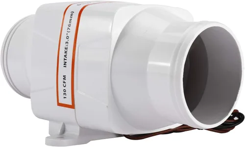 Vista 4 de Yaegoo Marine Boat - Soplador de aire de sentina en línea de 3" DC 12V 130 CFM