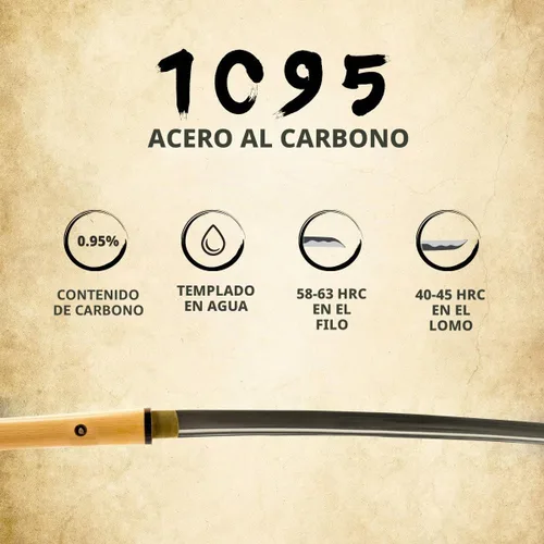 Vista 2 de 1095 arcilla templada Shirasaya Katana, hoja de espiga completa forjada a