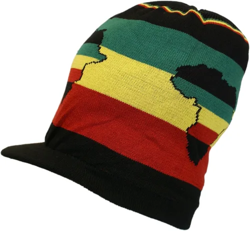 Vista 29 de Shoe String King SSK Rasta Knit Tam Hat Dreadlock Gorra con múltiples diseños y tamaños.