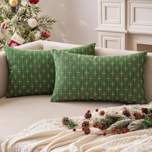 Vista 58 de MIULEE - Juego de 2 fundas de almohada decorativas de lino de arpillera, modernas, estilo campestre, rústicas, tejidas, con textura, para sofá, Gris