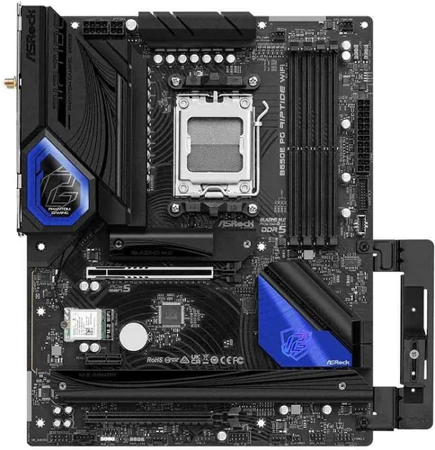 Vista 2 de ASRock B650E PG Riptide WiFi AM5 Ryzen 7000 AMD B650 SATA 6Gb/s DDR5 ATX placa base