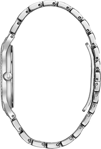 Vista 5 de Bulova Crystal Pave 3-Hand Quartz Slim Case Watch