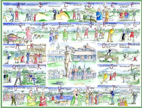 Vista 2 de All Jigsaw Puzzles Rompecabezas de 1000 piezas del alfabeto de golf para adultos por Tim Bulmer