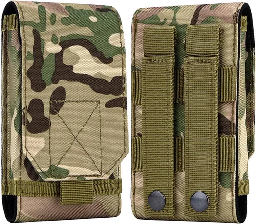 Vista 12 de bvya Funda táctica Molle para iPhone 15 Pro Max/15 Pro/15 Plus/15/14 Pro Max/13 Pro Max/12 Pro Max y otros teléfonos inteligentes de 4.7 a 6.9