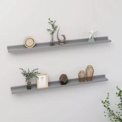 Vista 53 de Estantes de oficina, estantes de baño, estantes de almacenamiento, 4 piezas, color negro, 15.7 x 3.5 x 1.2 pulgadas, adecuados para decoración