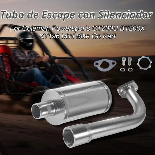 Vista 4 de Escape con silenciador para: Predator 196cc, 212cc, GX160, GX200